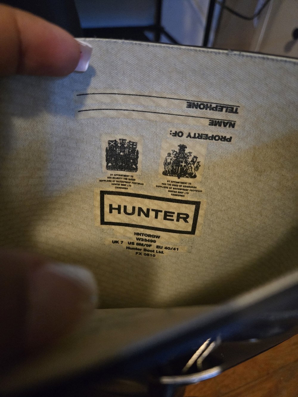 Hunter Tall Black Rain Boots - Picture 6 of 7